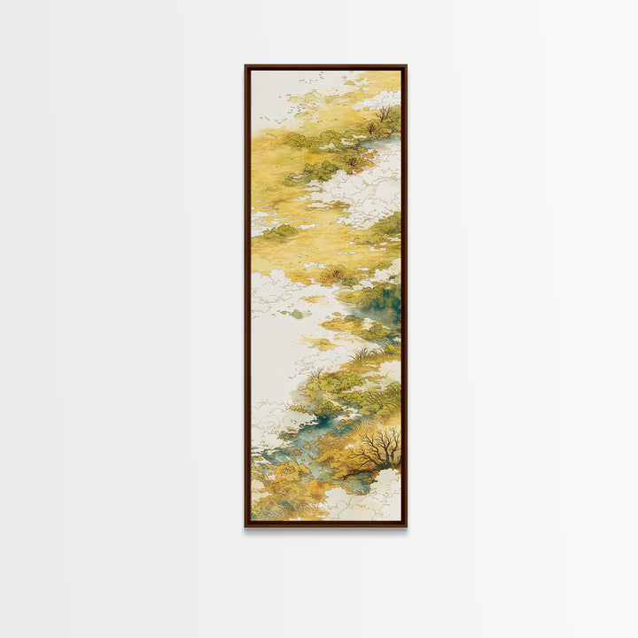 Elegant Ink Wash Landscape Canvas Print, General Fine Art, Wall Decor, Living Room Decor, Fine Art, Original Painting, GEN-1x3-32