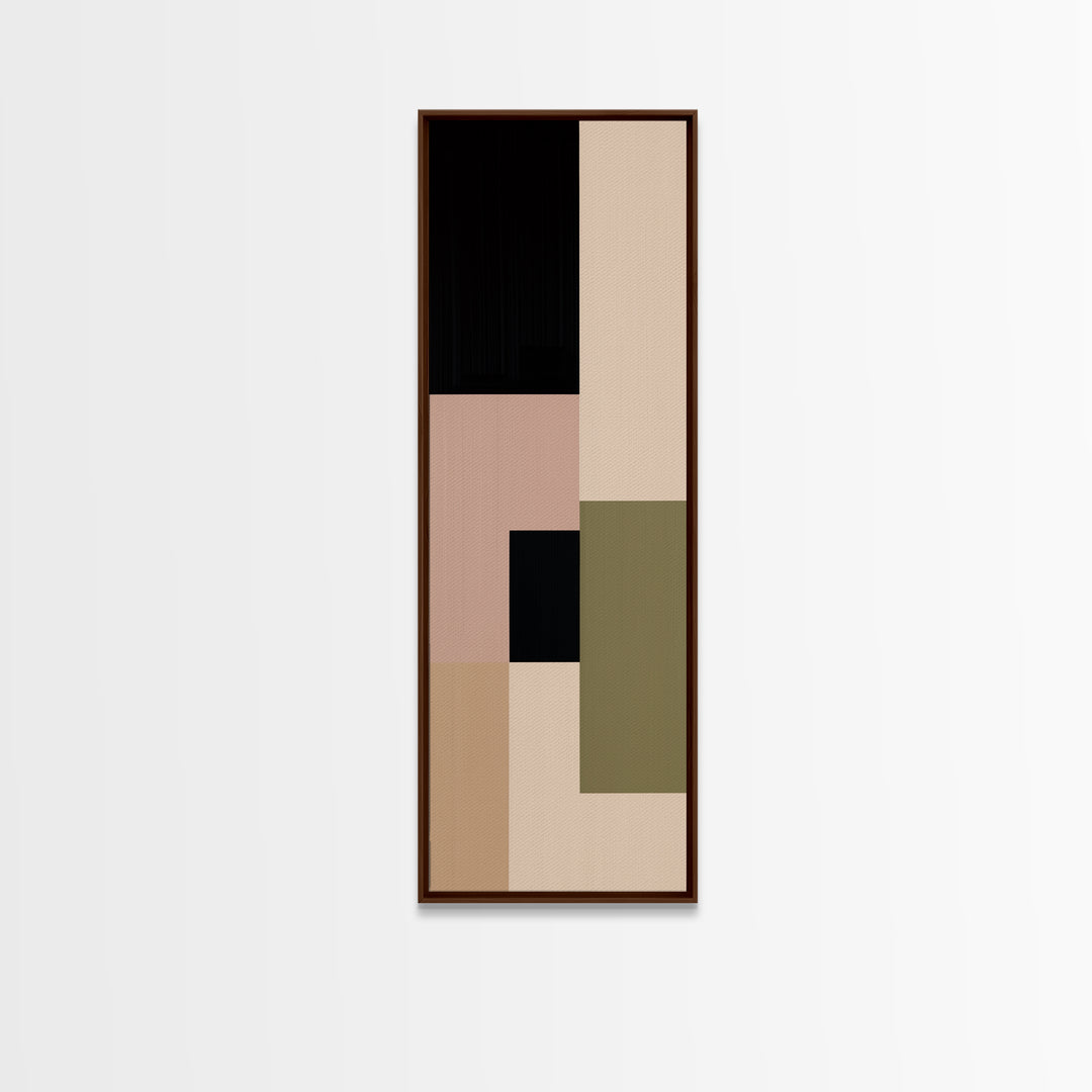 Modern Geometric Composition Framed Canvas Print, General Fine Art, Modern Decor, Living Room Decor, Abstract Art, GEN-1x3-46