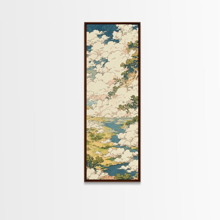 Romantic Cloudscape with Blush and Cream Tones Canvas Print, General Fine Art, Bedroom Decor, Living Room Decor, GEN-1x3-54
