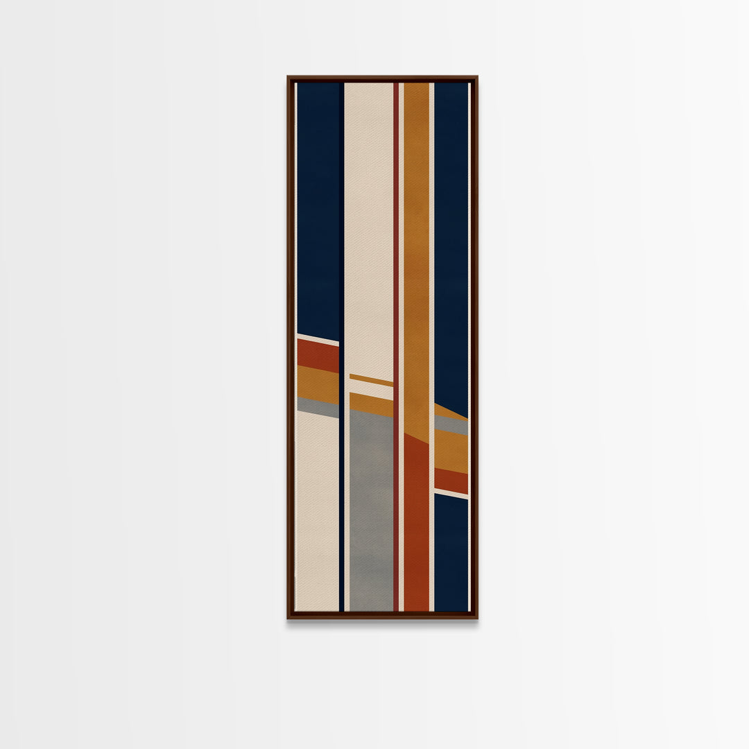 Modern Geometric Composition Framed Canvas Print, General Fine Art, Modern Decor, Living Room Decor, Abstract Art, GEN-1x3-70