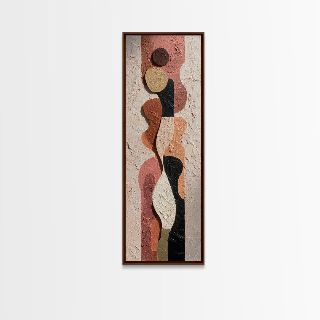 Warm Terracotta Abstract Canvas Print, General Fine Art, Wall Art, Living Room Decor, Abstract Art, Printable, GEN-1x3-90