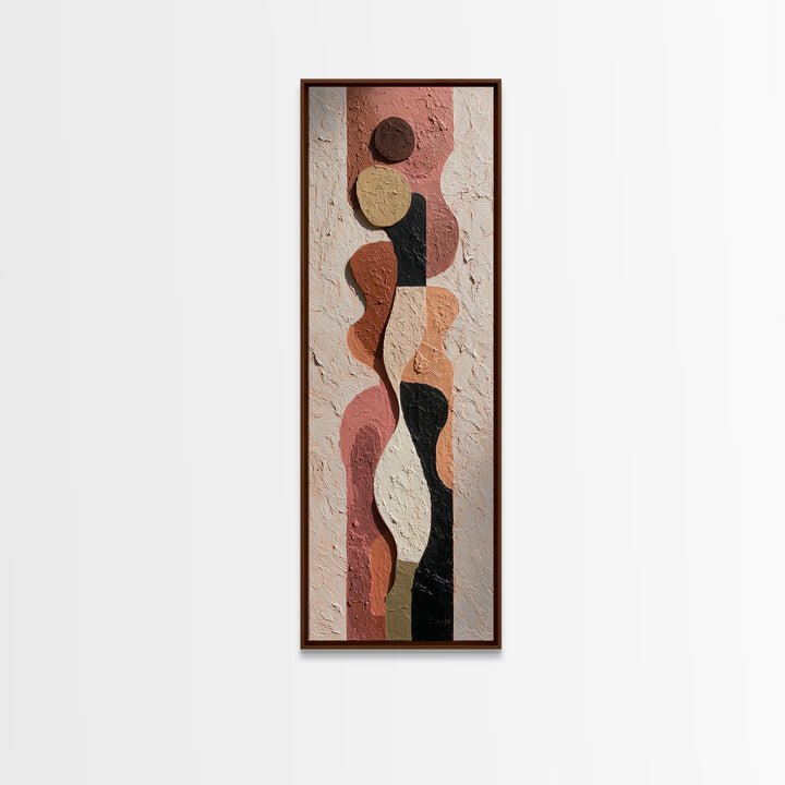 Warm Terracotta Abstract Canvas Print, General Fine Art, Wall Art, Living Room Decor, Abstract Art, Printable, GEN-1x3-90