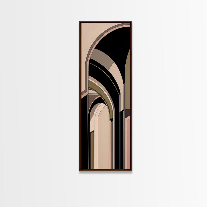 Monochrome Architectural Arch Composition Canvas Print, General Fine Art, Canvas Wall Art, Living Room Decor, GEN-1x3-96