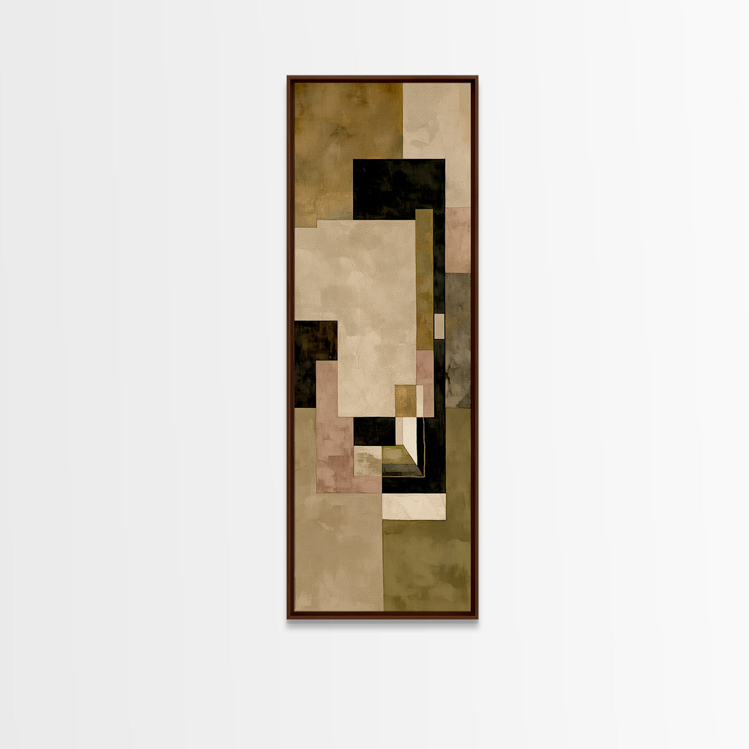 Earthy Plaster Texture Abstract Canvas Print, General Fine Art, Luxury Decor, Living Room Decor, Abstract Art, GEN-1x3-99