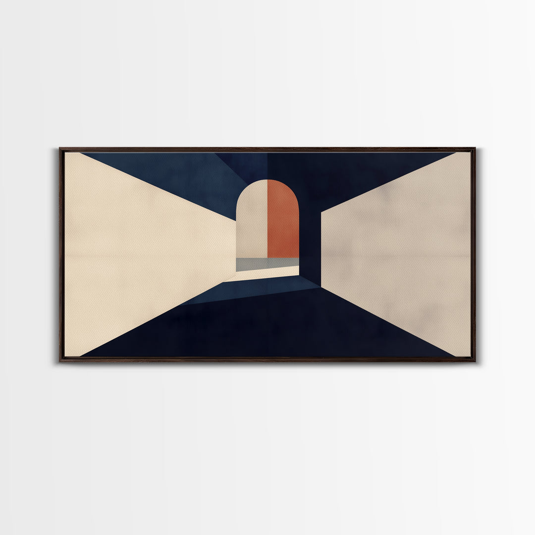 Monochrome Architectural Arch Composition Canvas Print, General Fine Art, Wall Art, Living Room Decor, Oil Painting, GEN-2x1-32