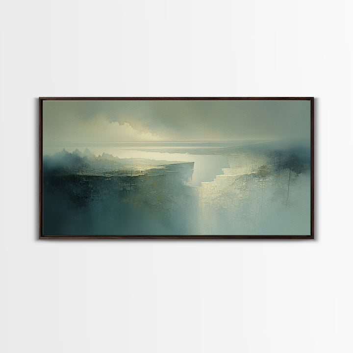 Quiet Abstract River Shape Canvas Print, General Fine Art, Print, Living Room Decor, Abstract Art, Art Deco, GEN-2x1-68