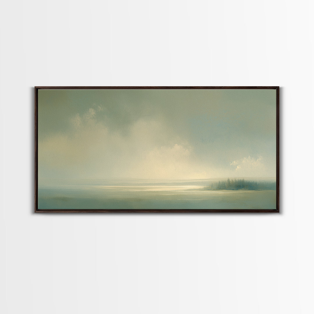 Quiet Abstract Landscape Canvas Print, General Fine Art, Oil Painting, Living Room Decor, Fine Art, Gallery Decor, GEN-2x1-69