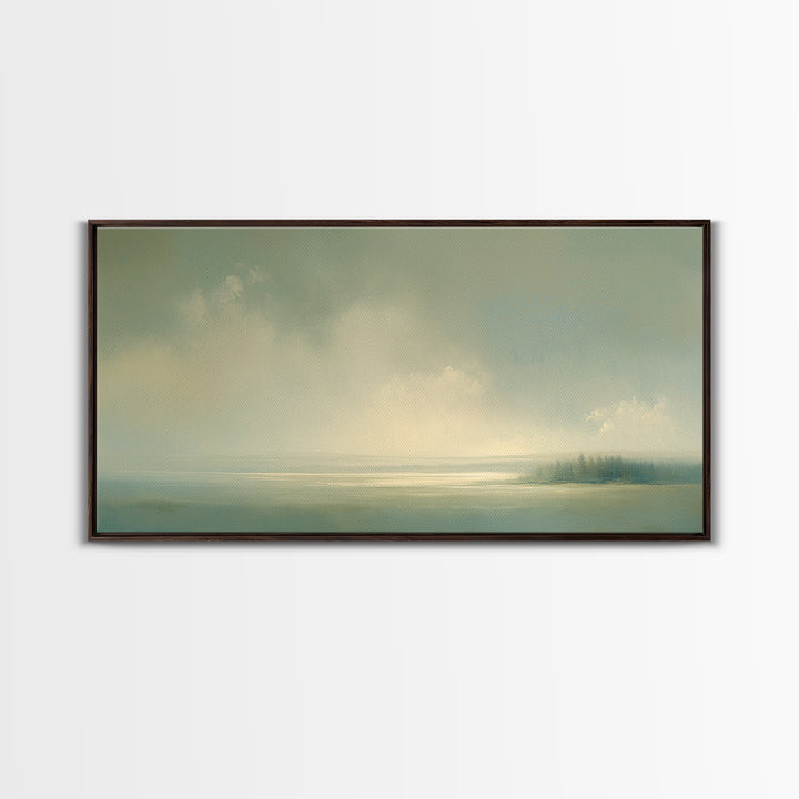 Quiet Abstract Landscape Canvas Print, General Fine Art, Oil Painting, Living Room Decor, Fine Art, Gallery Decor, GEN-2x1-69