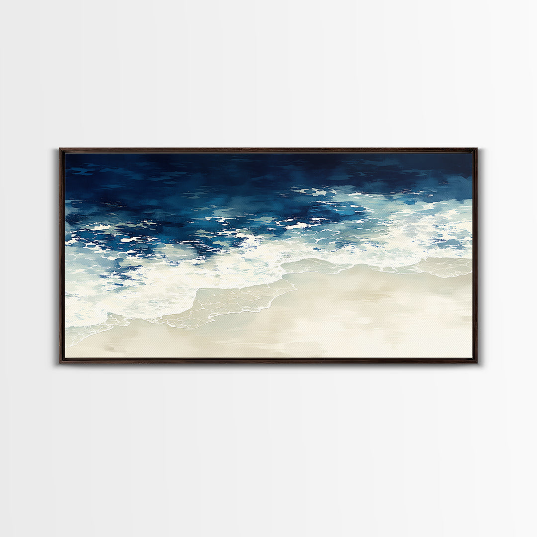 Coastal Water Study Canvas Print, General Fine Art, Printable Wall Art, Living Room Decor, Fine Art, Canvas Wall Art, GEN-2x1-73