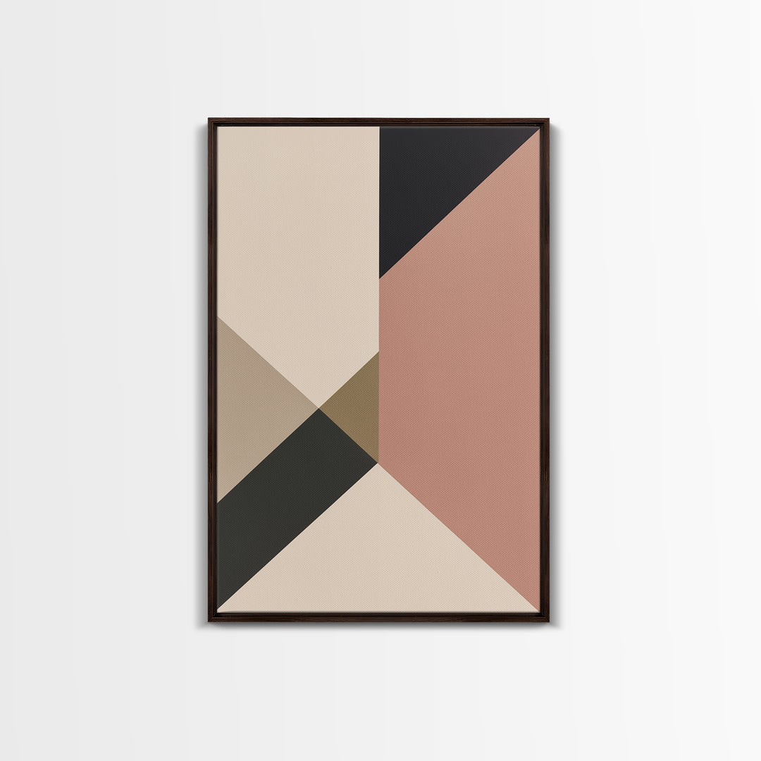 Modern Geometric Composition Framed Canvas Print, General Fine Art, Home Decor, Living Room Decor, Abstract Art, GEN-2x3-18