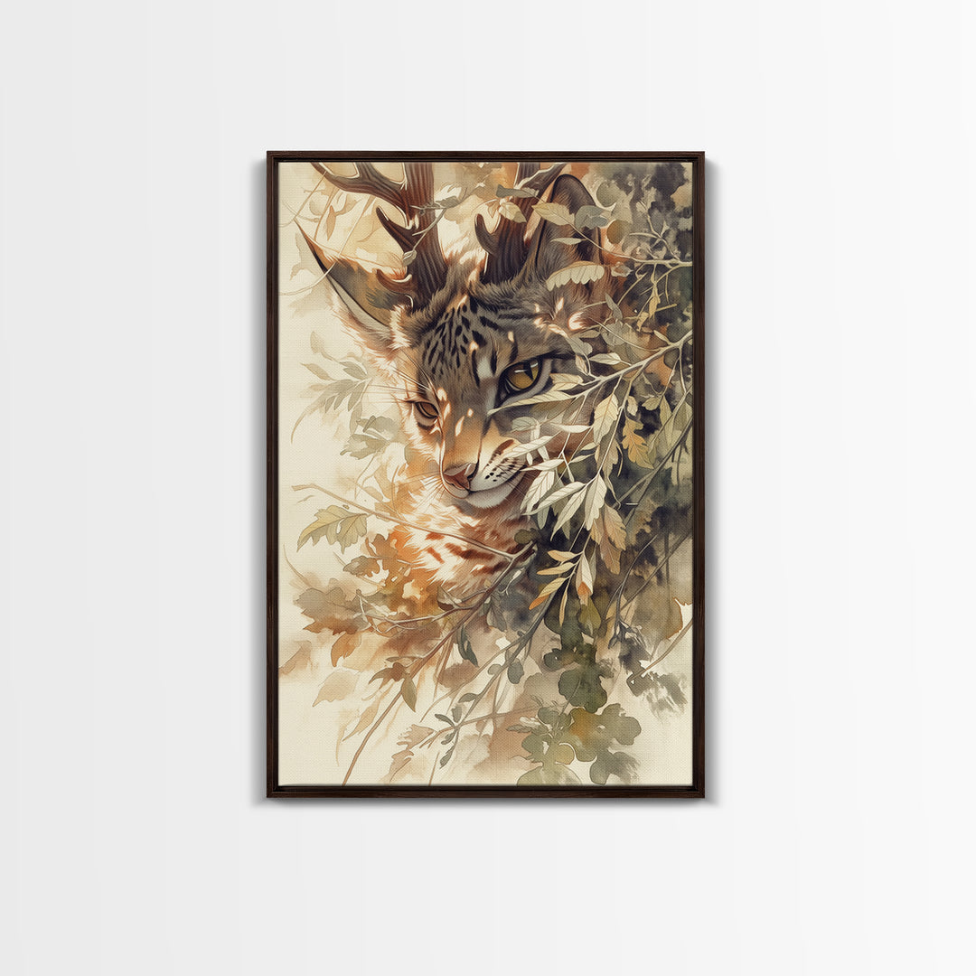 Soft Watercolor Branch Study Canvas Print, General Fine Art, Mid Century Modern, Living Room Decor, Fine Art, GEN-2x3-67