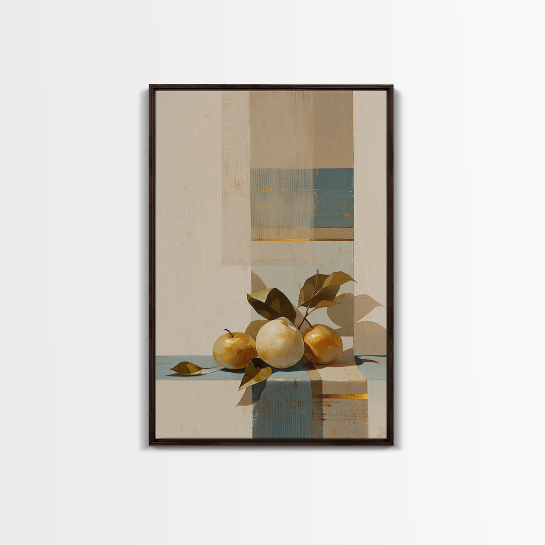 Simple Still Life of Fruit and Linen Canvas Print, General Fine Art, Decor, Living Room Decor, Fine Art, Digital Wall Art, GEN-2x3-72