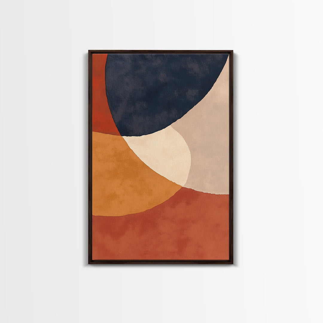 Warm Terracotta Abstract Canvas Print, General Fine Art, Digital Art, Living Room Decor, Fine Art, Art Nouveau, GEN-2x3-86