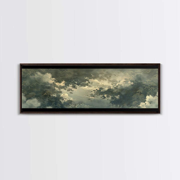 Quiet Abstract River Shape Canvas Print, General Fine Art, Neutral Decor, Living Room Decor, Fine Art, Home Decor, GEN-3x1-40