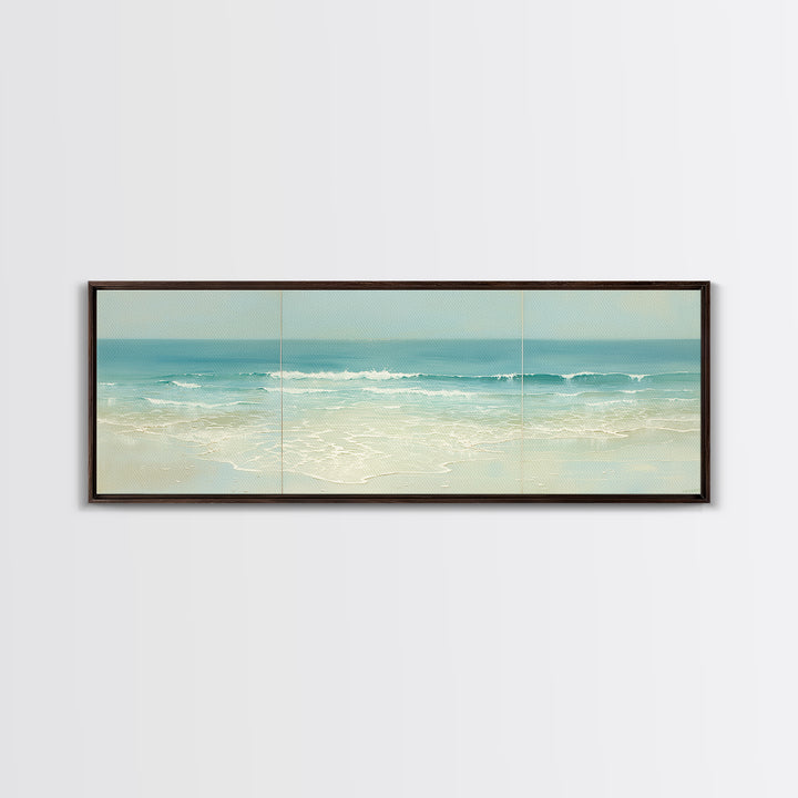 Coastal Water Study Framed Canvas Print, General Fine Art, Gallery Decor, Living Room Decor, Fine Art, Wall Art, GEN-3x1-69