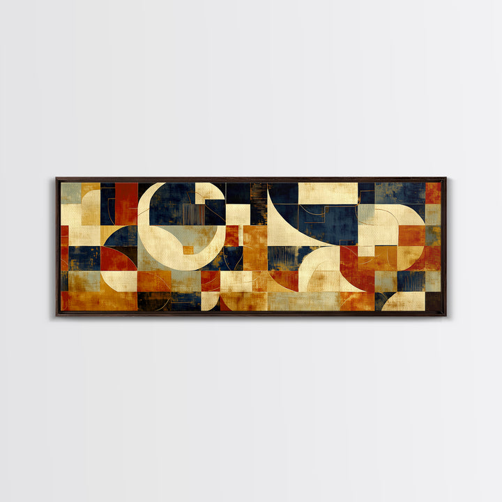 Earthy Plaster Texture Abstract Framed Canvas Print, General Fine Art, Canvas, Living Room Decor, Abstract Art, GEN-3x1-79