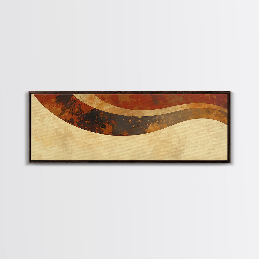 Warm Terracotta Abstract Canvas Print, General Fine Art, Original Art, Living Room Decor, Abstract Art, Boho Decor, GEN-3x1-94