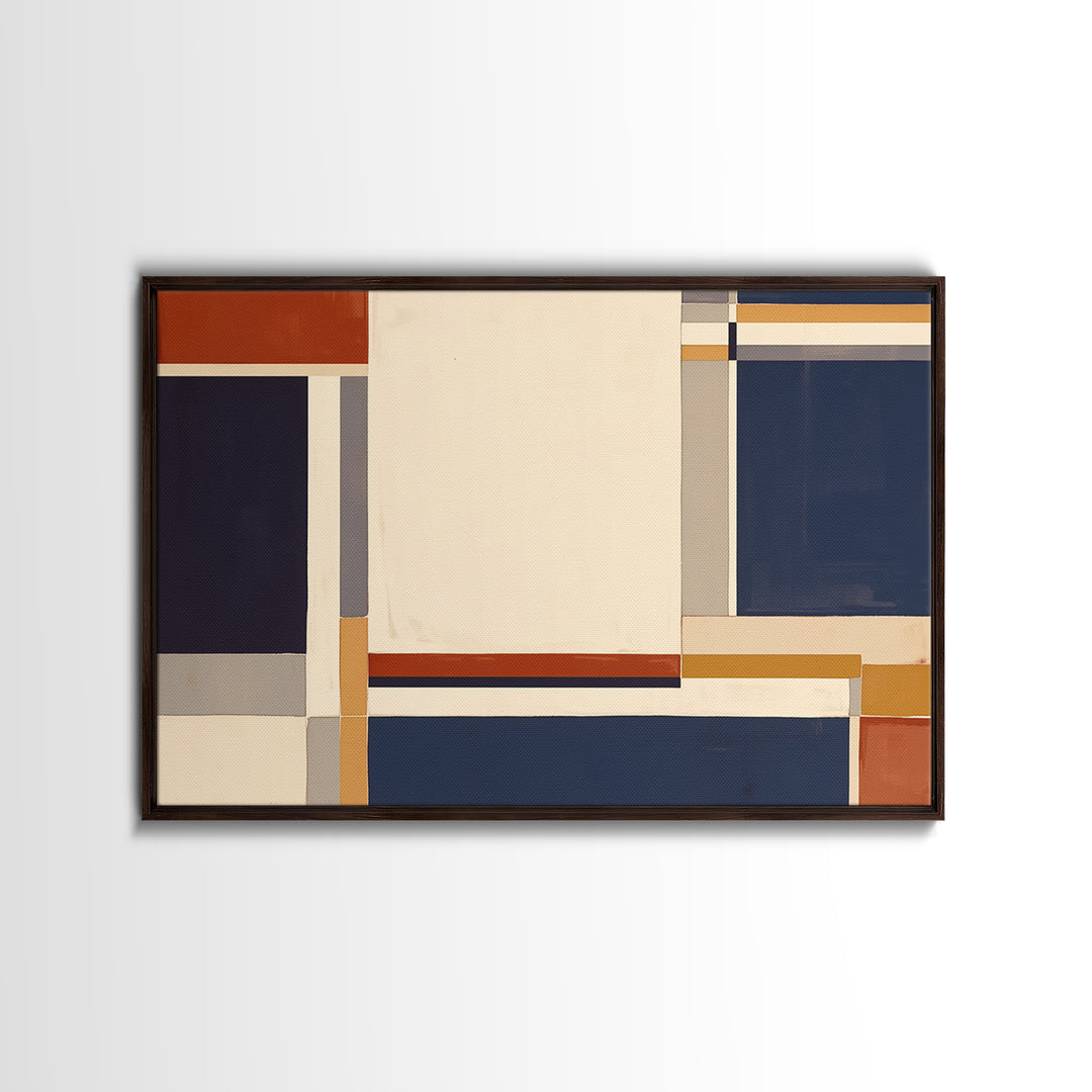 Modern Geometric Composition Framed Canvas Print, General Fine Art, Printable, Living Room Decor, Fine Art, Framed Wall Art, GEN-3x2-14
