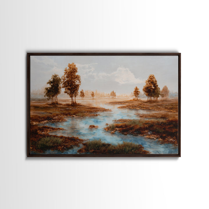 Elegant Ink Wash Landscape Canvas Print, General Fine Art, Gallery Decor, Living Room Decor, Fine Art, Wall Art, GEN-3x2-48