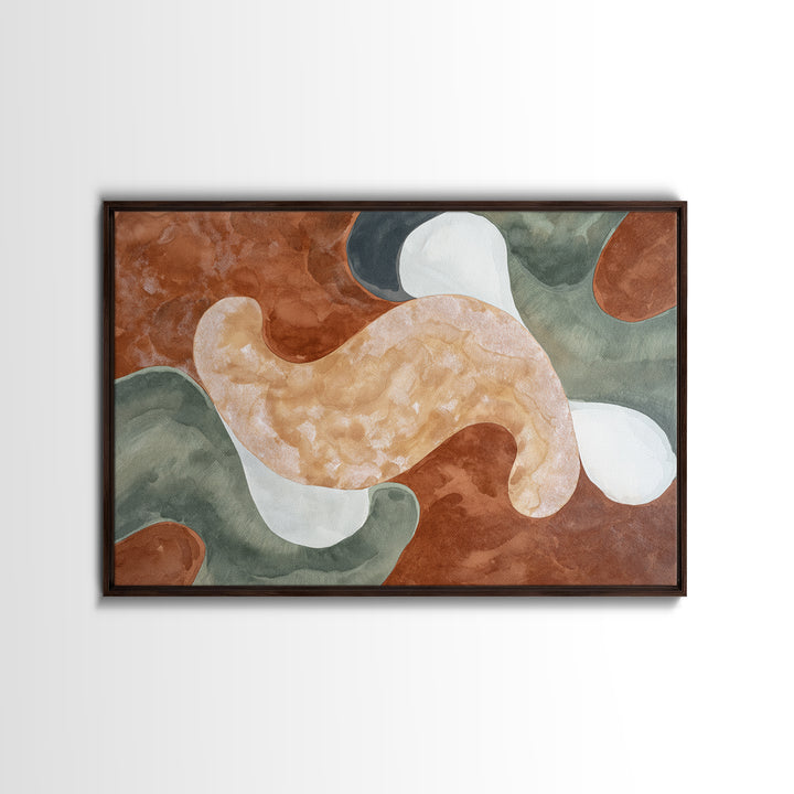 Warm Terracotta Abstract Canvas Print, General Fine Art, Original Art, Living Room Decor, Abstract Art, Boho Decor, GEN-3x2-58