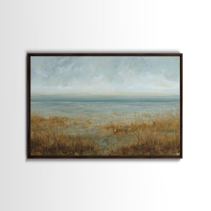 Quiet Abstract Landscape Framed Canvas Print, General Fine Art, Room Decor, Living Room Decor, Fine Art, Digital Prints, GEN-3x2-77