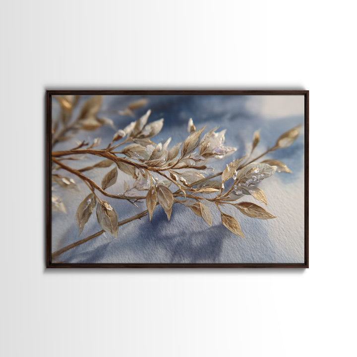 Soft Watercolor Branch Study Framed Canvas Print, General Fine Art, Poster, Living Room Decor, Fine Art, Wall Art Prints, GEN-3x2-87