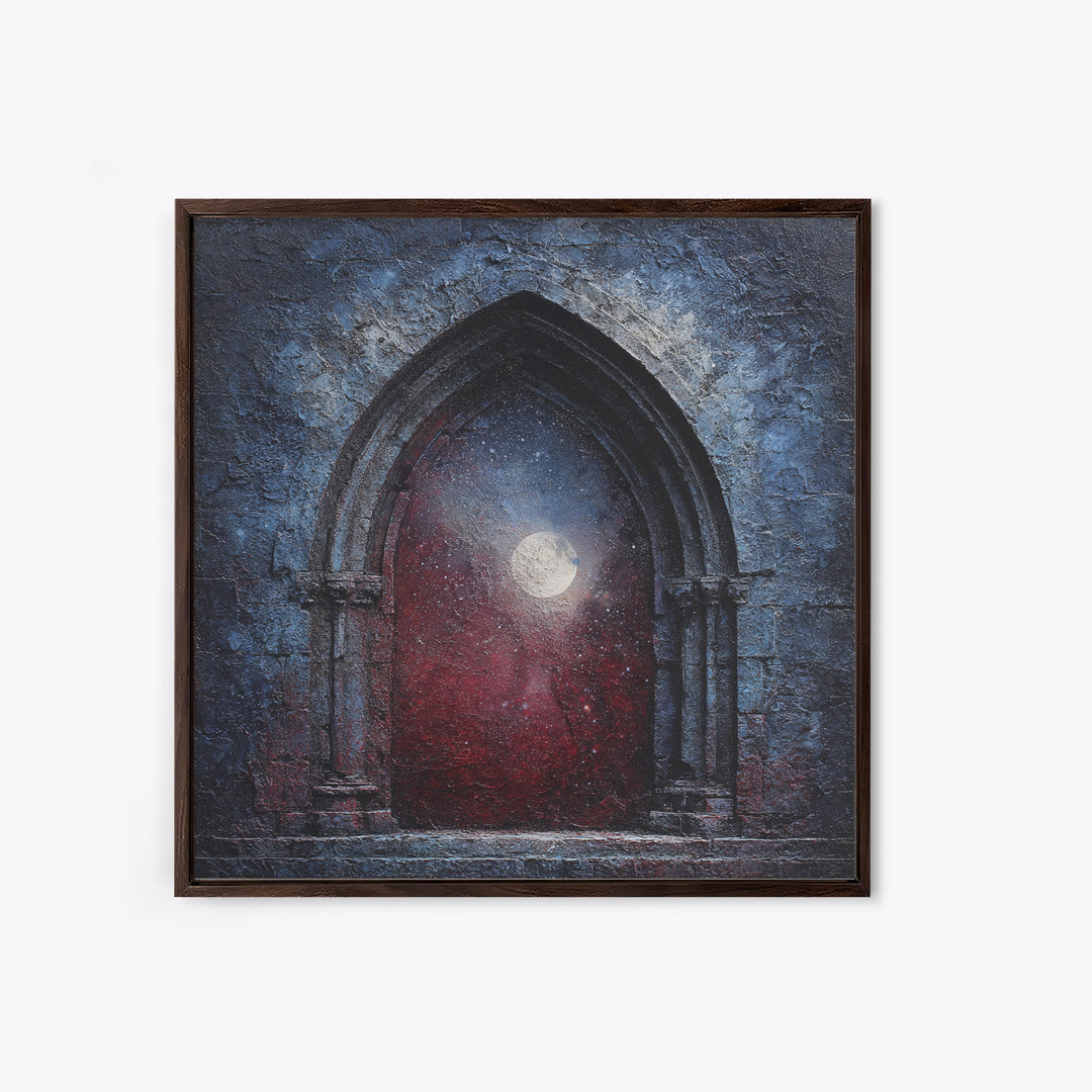 Gothic Archway Filled Canvas Print, Gothic Art, Whimsigoth Decor, Living Room Decor, Fine Art, Gothic, Witchy Home Decor, GOT-1x1-35