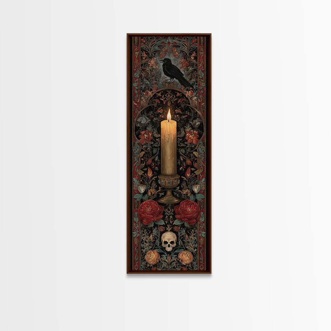 Medieval Illuminated Border Canvas Print, Gothic Art, Room Decor, Living Room Decor, Fine Art, Gothic, Printable Wall Art, GOT-1x3-28