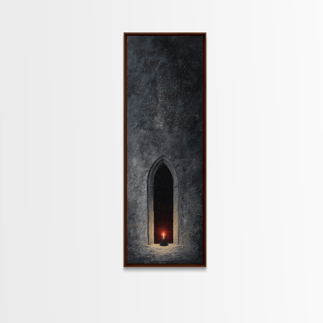 Gothic Archway Filled Framed Canvas Print, Gothic Art, Original Painting, Living Room Decor, Fine Art, Gothic, Canvas Painting, GOT-1x3-47