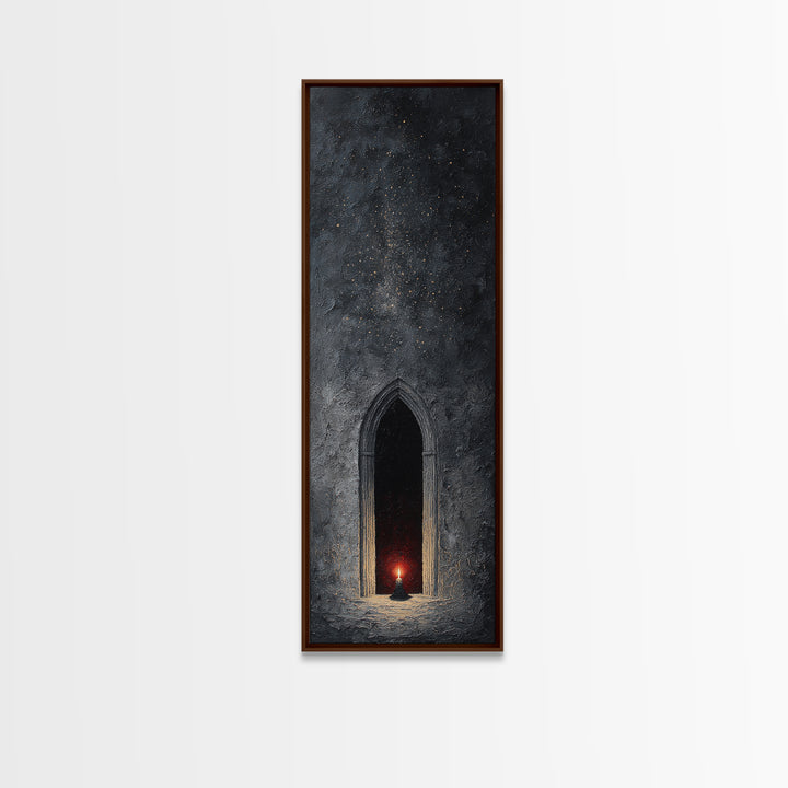 Gothic Archway Filled Framed Canvas Print, Gothic Art, Original Painting, Living Room Decor, Fine Art, Gothic, Canvas Painting, GOT-1x3-47
