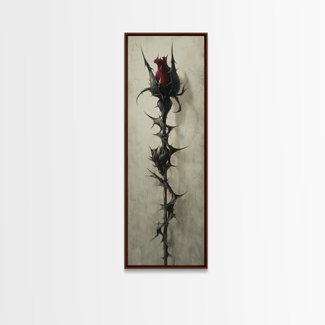 Black Rose Bouquet Canvas Print, Gothic Art, Gothic Wall Art, Living Room Decor, Oil Painting, Gothic, Gallery Decor, GOT-1x3-63