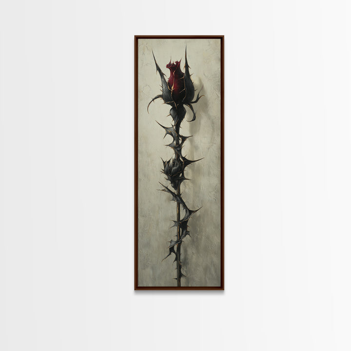 Black Rose Bouquet Canvas Print, Gothic Art, Gothic Wall Art, Living Room Decor, Oil Painting, Gothic, Gallery Decor, GOT-1x3-63