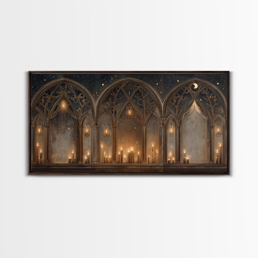 Ornate Cross and Roses Dramatic Still Life Canvas Print, Gothic Art, Gothic, Living Room Decor, Gothic, Moody Wall Art, GOT-2x1-64