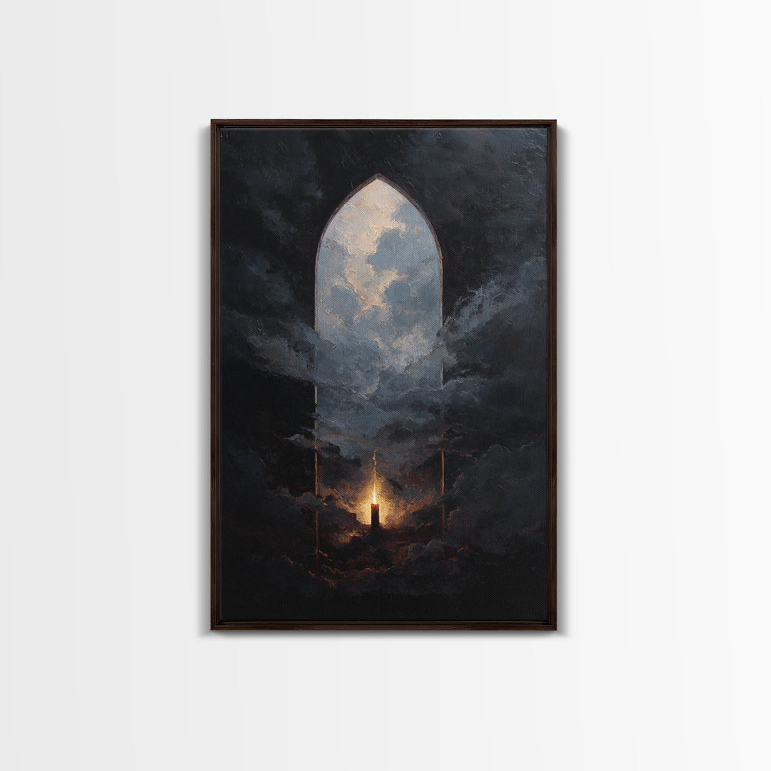 Gothic Archway Filled Framed Canvas Print, Gothic Art, Wall Decor, Living Room Decor, Fine Art, Gothic, Wall Art, Home Decor, GOT-2x3-19