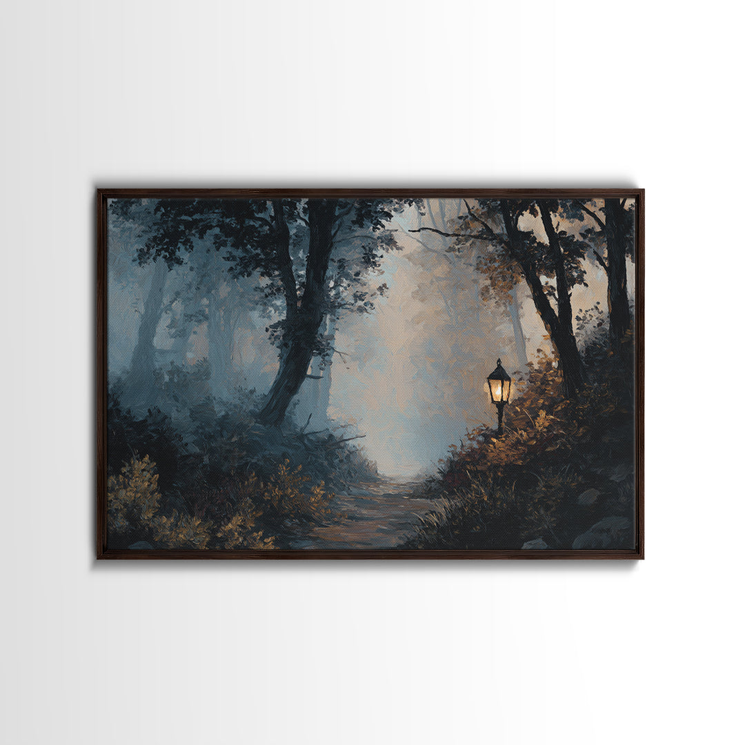 Haunted Forest Path Framed Canvas Print, Gothic Art, Room Decor, Living Room Decor, Fine Art, Gothic, Printable Wall Art, GOT-3x2-47