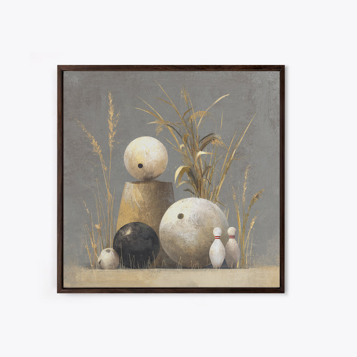 Bowling Ball and Pins Canvas Print, Game Room Art, Pop Art, Game Room Decor, Fine Art, Play, Fine Art Print, Statement Artwork, GRA-1x1-14