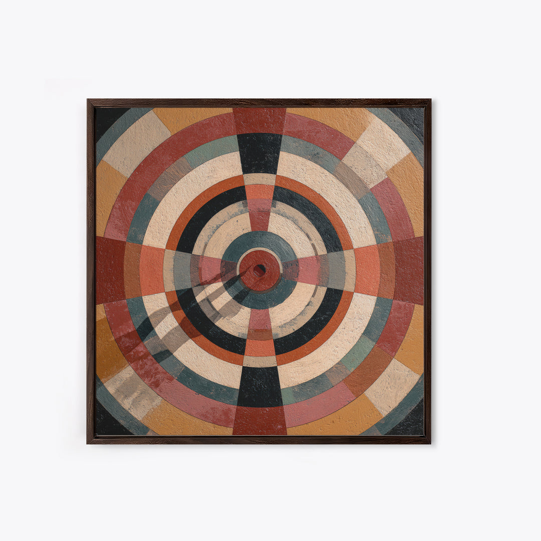 Dartboard Bullseye with Dynamic Motion Framed Canvas Print, Game Room Art, Gallery Decor, Game Room Decor, Fine Art, Play, GRA-1x1-32
