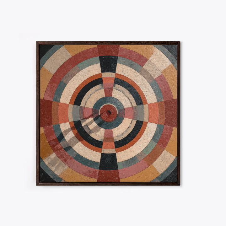 Dartboard Bullseye with Dynamic Motion Framed Canvas Print, Game Room Art, Gallery Decor, Game Room Decor, Fine Art, Play, GRA-1x1-32