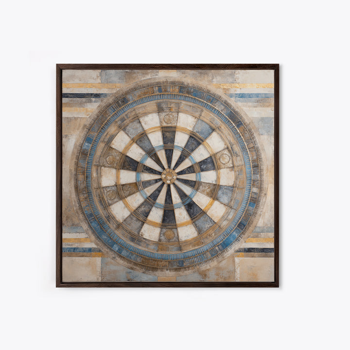 Dartboard Bullseye with Dynamic Motion Framed Canvas Print, Game Room Art, Living Room Decor, Game Room Decor, Fine Art, Play, GRA-1x1-56