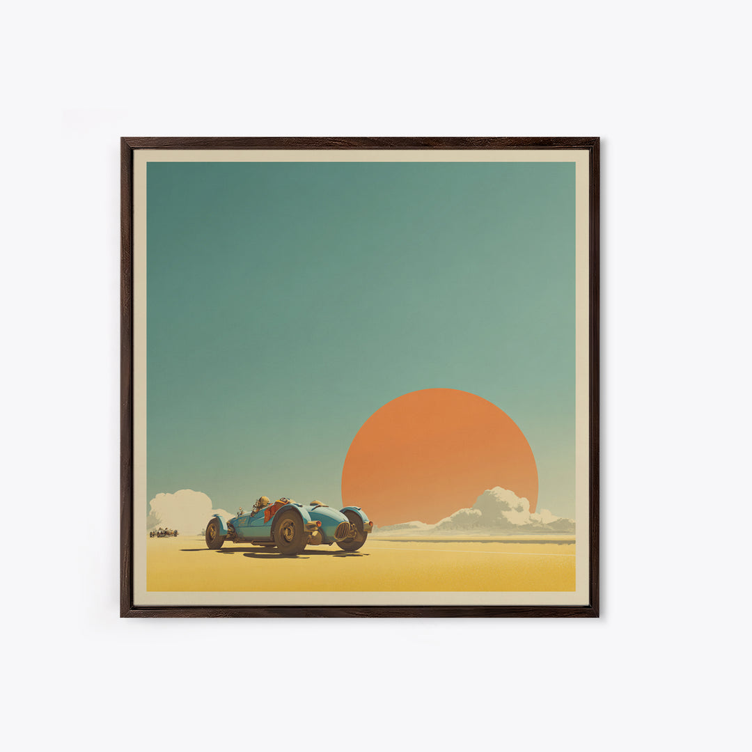 Retro Racing Car Game Poster Without Text Canvas Print, Game Room Art, Playroom Art, Game Room Decor, Fine Art, Play, GRA-1x1-60
