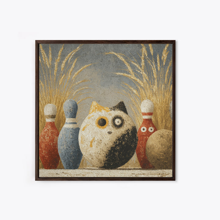 Bowling Ball and Pins Canvas Print, Game Room Art, Modern Decor, Game Room Decor, Fine Art, Play, Home Decor, Wall Decor, GRA-1x1-86
