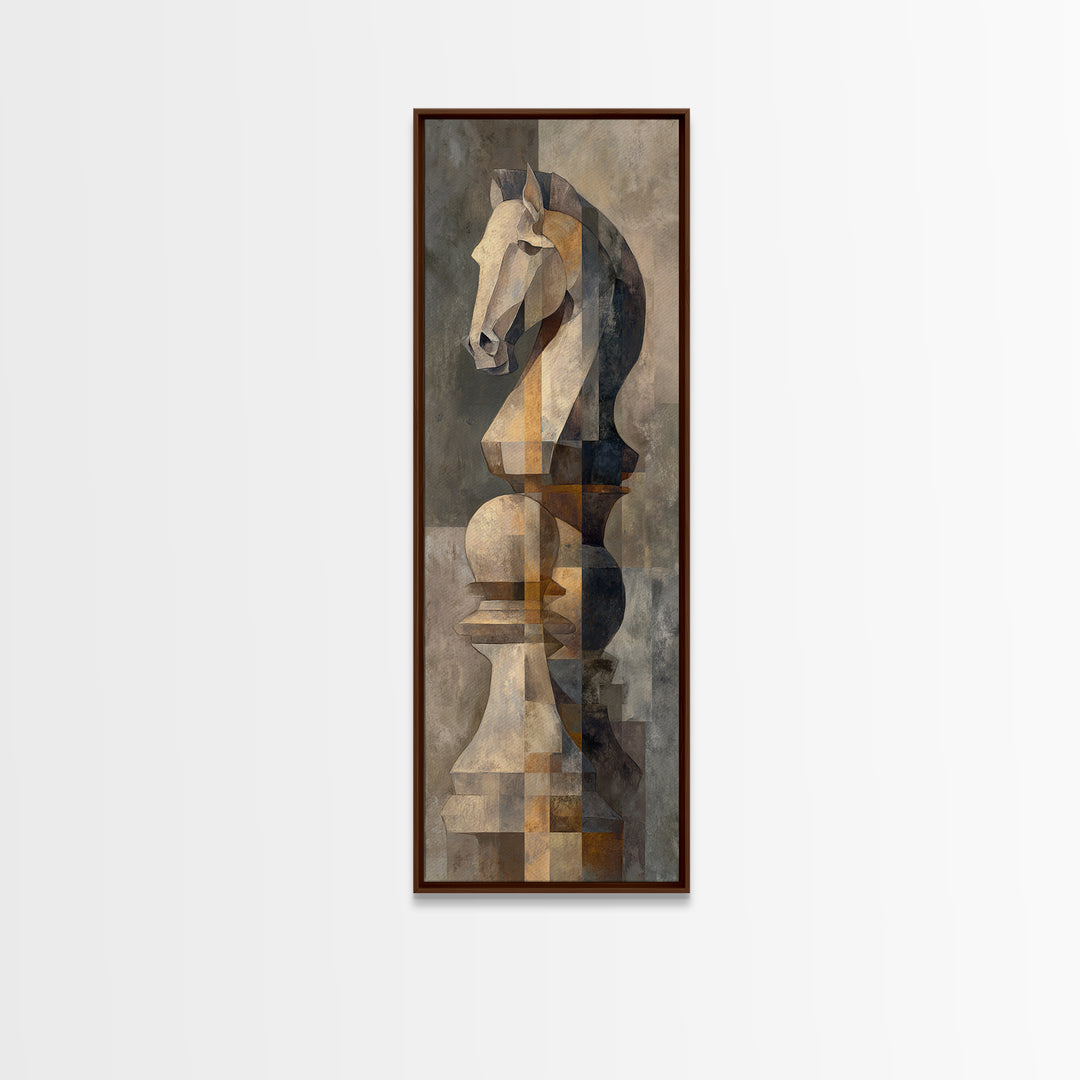 Tabletop Dice Rolling Through Dramatic Light Framed Canvas Print, Game Room Art, Modern Decor, Game Room Decor, Fine Art, Play, GRA-1x3-29