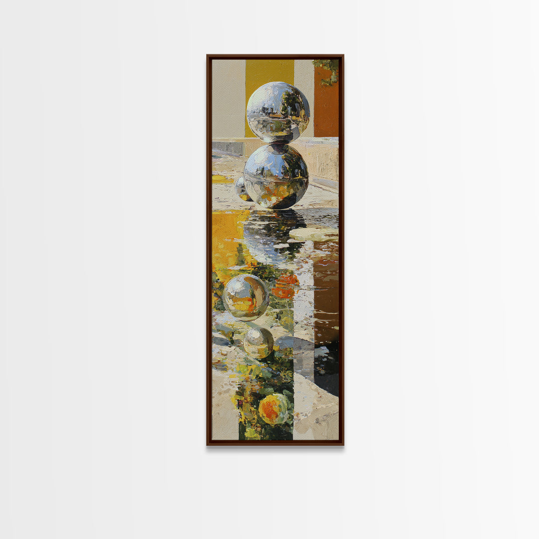 Pinball Silver Ball Canvas Print, Game Room Art, Fine Art Print, Game Room Decor, Abstract Art, Play, Wall Decor, GRA-1x3-57