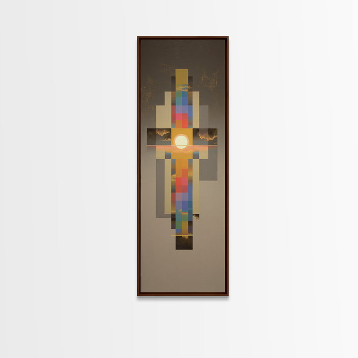 Arcade Spaceship Pixel Art Scene Framed Canvas Print, Game Room Art, Black Woman Art, Game Room Decor, Fine Art, Play, GRA-1x3-79