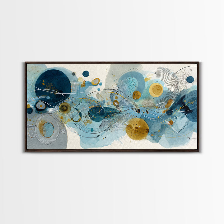Controller Cable Forming a Playful Line Drawing Framed Canvas Print, Game Room Art, Kids Room Wall Art, Game Room Decor, Play, GRA-2x1-67