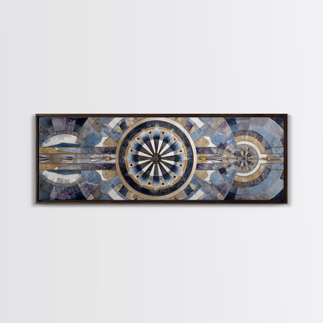 Dartboard Bullseye with Dynamic Motion Canvas Print, Game Room Art, Original Artwork, Game Room Decor, Fine Art, Play, GRA-3x1-24
