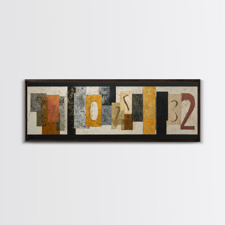 Scoreboard Numbers as Abstract Design Canvas Print, Game Room Art, Gallery Decor, Game Room Decor, Fine Art, Play, GRA-3x1-40