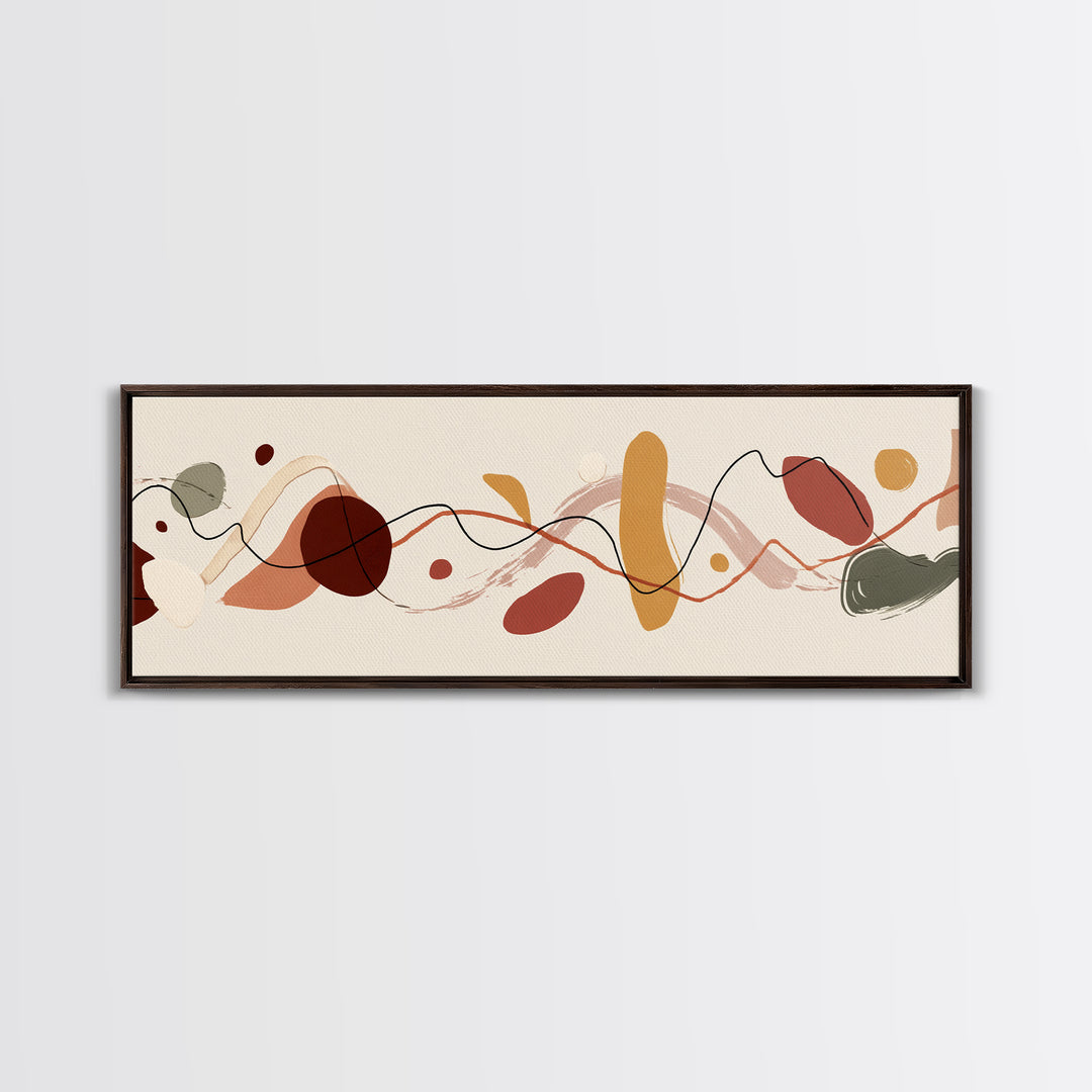 Controller Cable Forming a Playful Line Drawing Framed Canvas Print, Game Room Art, Room Decor, Game Room Decor, Abstract Art, GRA-3x1-63