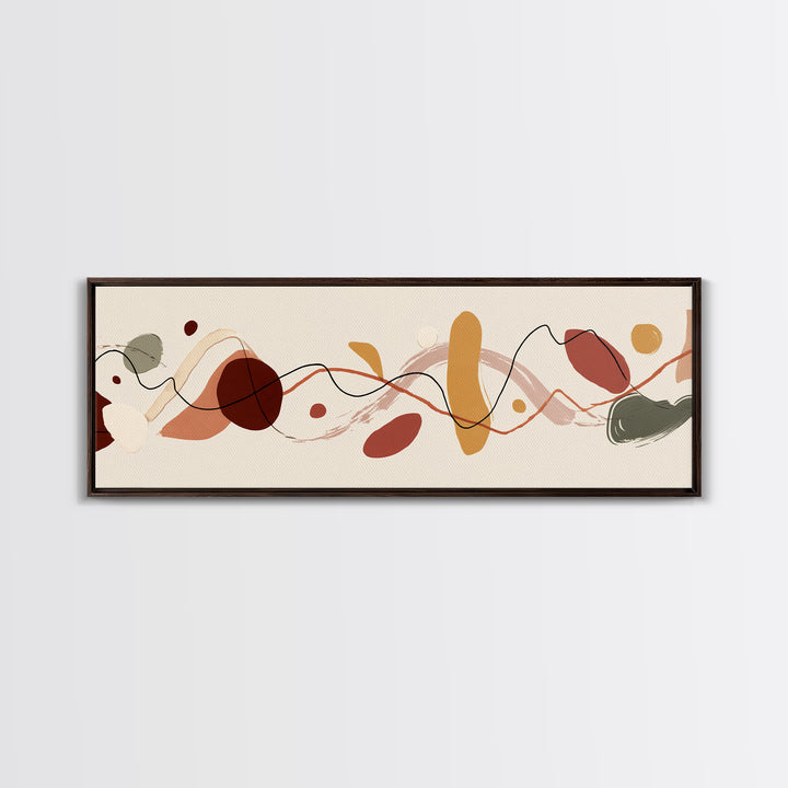 Controller Cable Forming a Playful Line Drawing Framed Canvas Print, Game Room Art, Room Decor, Game Room Decor, Abstract Art, GRA-3x1-63
