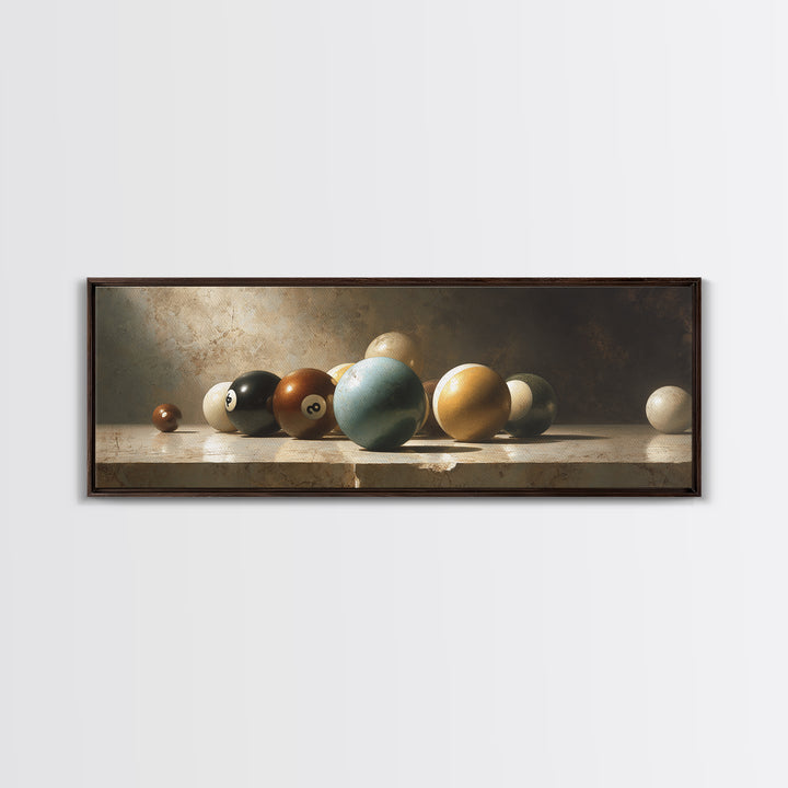 Billiards Eight Ball Canvas Print, Game Room Art, Gamer Gifts, Game Room Decor, Play, Original Artwork, Kids Room Wall Art, GRA-3x1-66